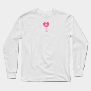 I love you text fairy holding heart Valentine's Day Long Sleeve T-Shirt